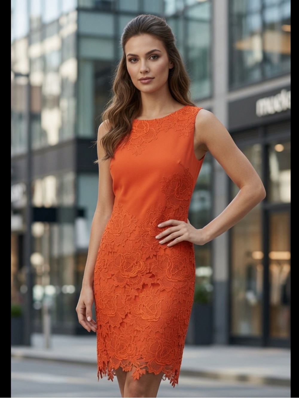 Antonio Melani Size 2 Orange Dress